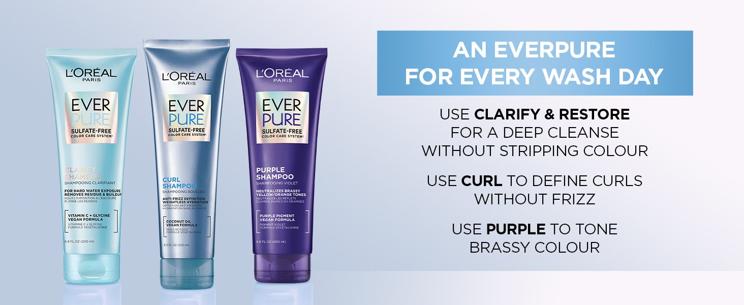 L'Oréal Paris EverPure Sulfate-Free Volume Shampoo and Conditioner, Education Module Content EverPure Routine